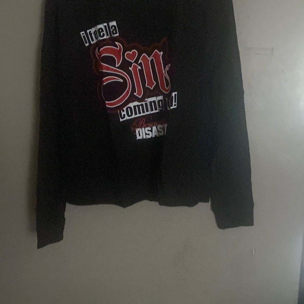 Beautiful Disaster sin crop long sleeve top